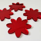 36mm RED MIRROR Acrylic FLOWERS