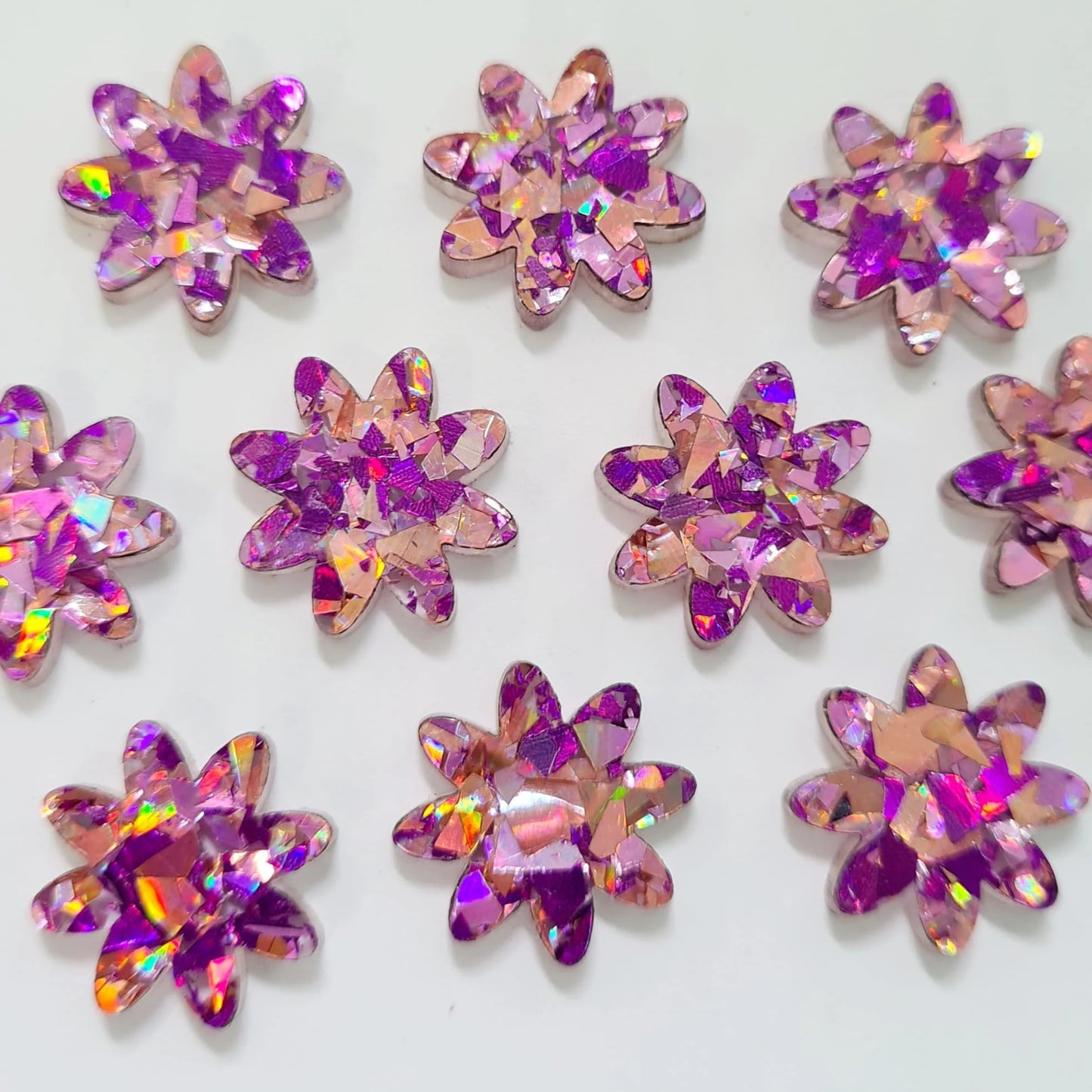 16mm UNICORN Glitter FLOWERS