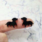 19mm GLOSSY BLACK Acrylic DACHSHUNDS