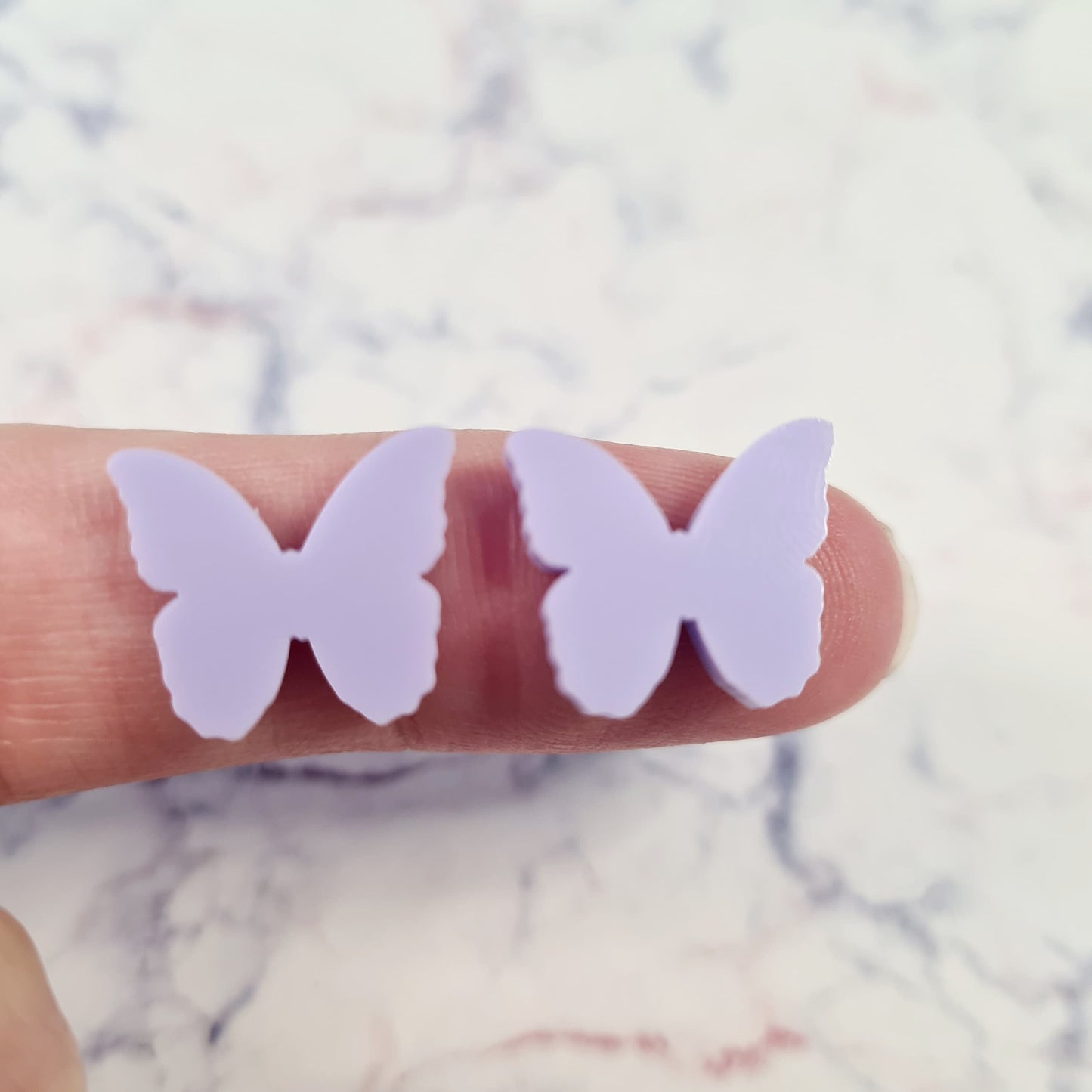 15mm PASTEL PURPLE Acrylic BUTTERFLIES