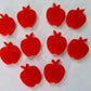 14mm SOLID RED Acrylic APPLES