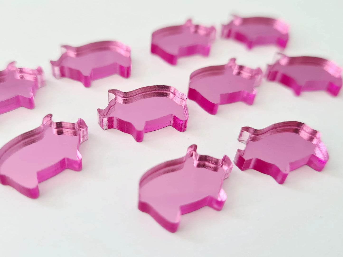 16mm PINK MIRROR Acrylic PIGS