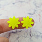 16mm NEON YELLOW Acrylic FLOWERS