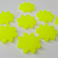 16mm NEON YELLOW Acrylic FLOWERS