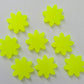 16mm NEON YELLOW Acrylic FLOWERS