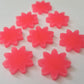 16mm NEON PINK Acrylic FLOWERS