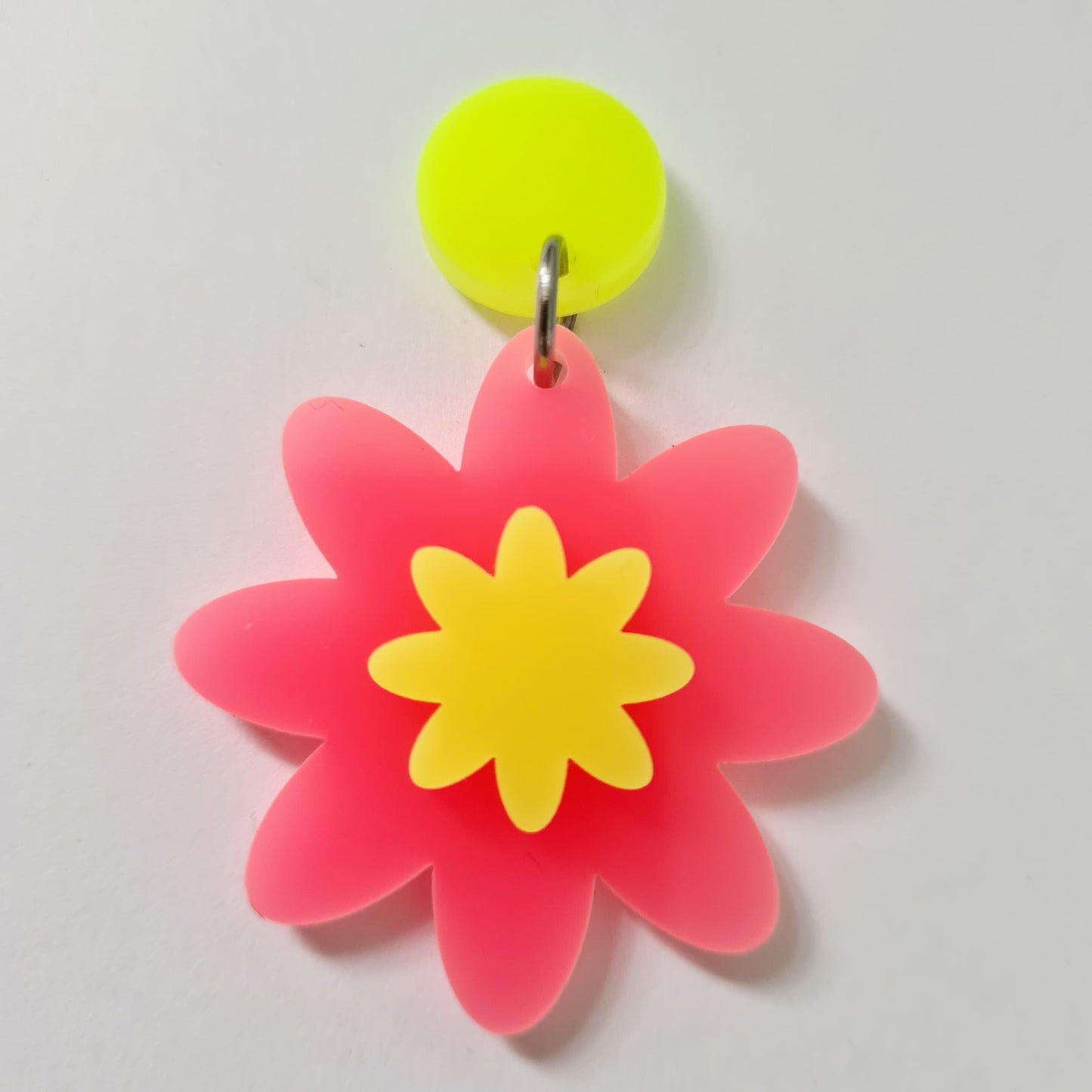 36mm NEON PINK Acrylic FLOWERS