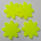 36mm NEON YELLOW Acrylic FLOWERS