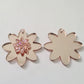 36mm ROSE GOLD MIRROR Acrylic FLOWERS