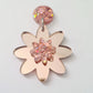 36mm ROSE GOLD MIRROR Acrylic FLOWERS