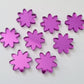 16mm PURPLE MIRROR Acrylic FLOWERS