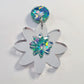 36mm SILVER MIRROR Acrylic FLOWERS