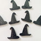 15mm BLACK GLITTER Acrylic WITCHES HATS