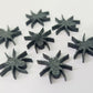 16mm BLACK GLITTER Acrylic SPIDERS