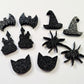 BLACK GLITTER Acrylic HALLOWEEN STUDS MIXED PACK