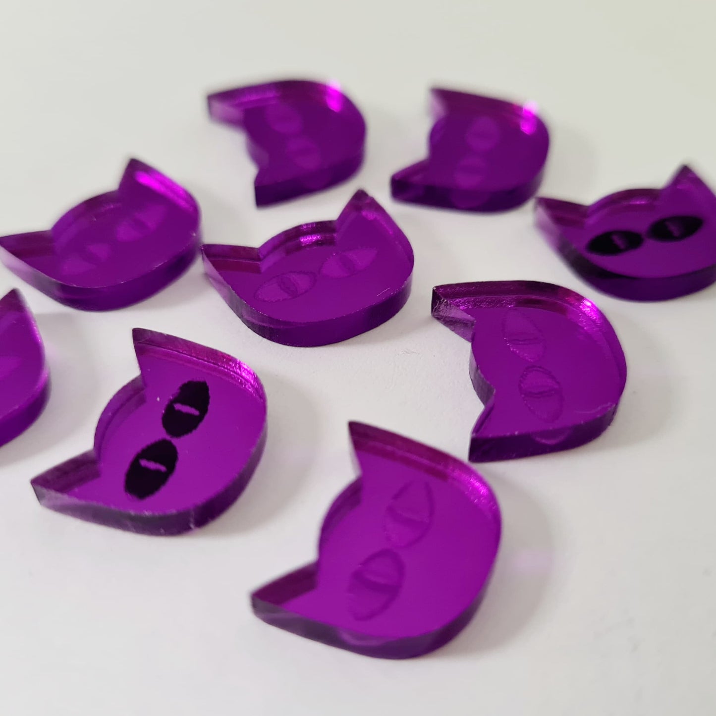 14mm PURPLE MIRROR Acrylic CATS