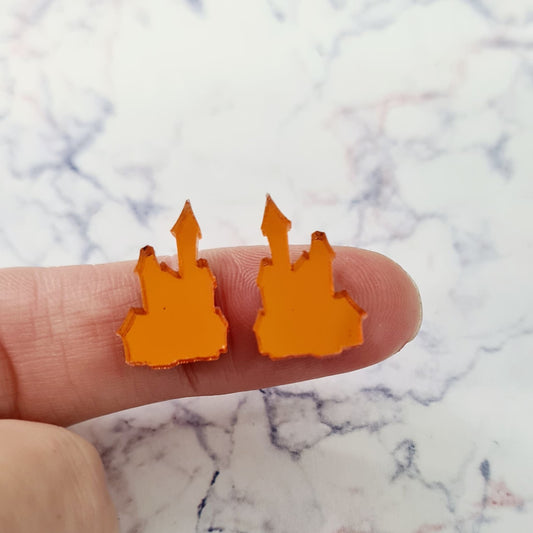 18mm ORANGE MIRROR Acrylic HAUNTED HOUSES