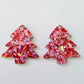 35mm CHUNKY LOVE GLITTER Acrylic CHRISTMAS TREES