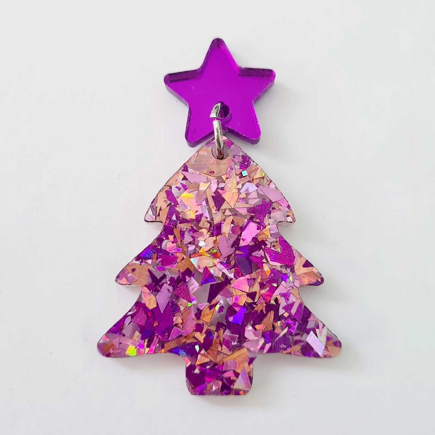 35mm CHUNKY GLITTER Acrylic CHRISTMAS TREE MIXED Pack