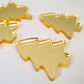 35mm GOLD MIRROR Acrylic CHRISTMAS TREES