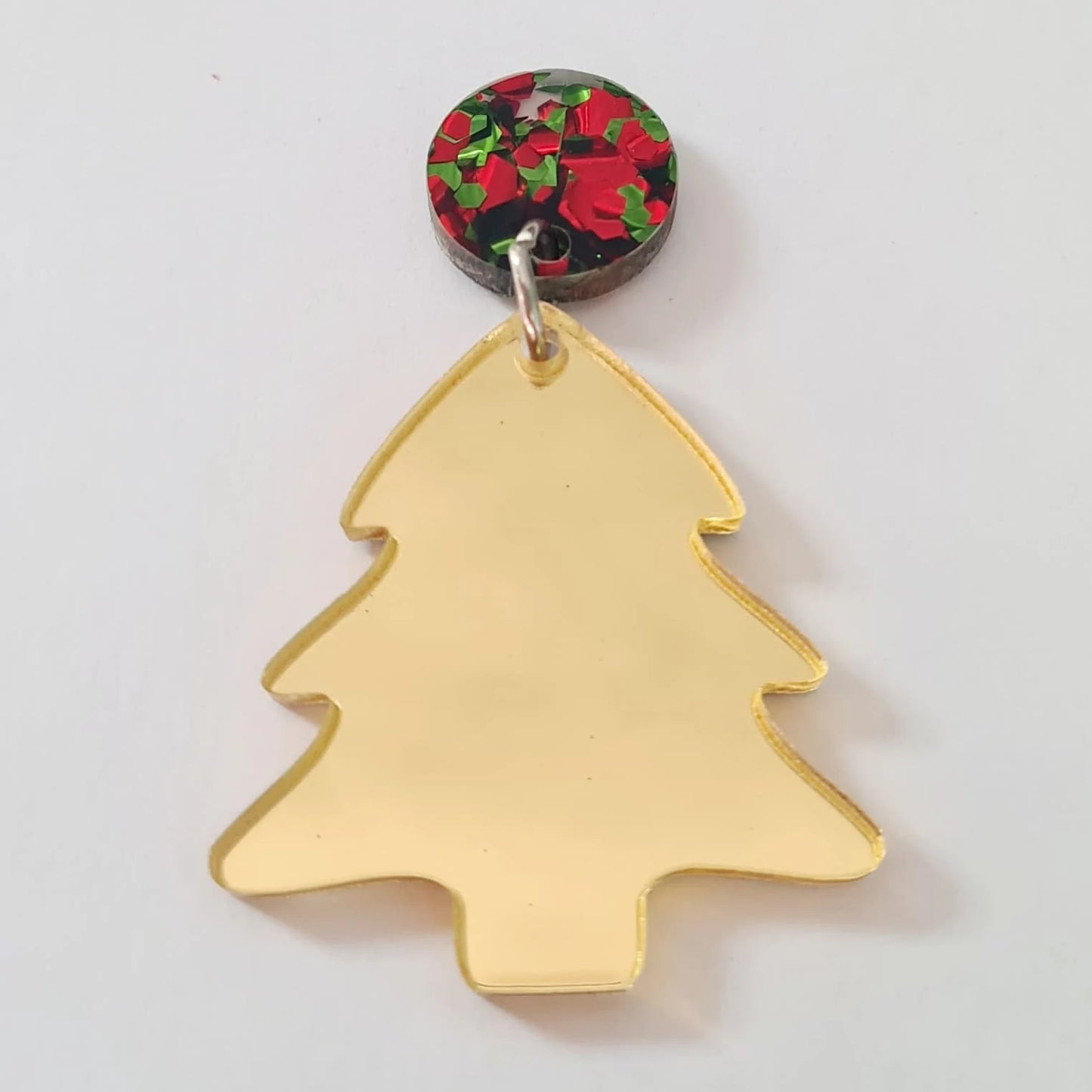 35mm GOLD MIRROR Acrylic CHRISTMAS TREES