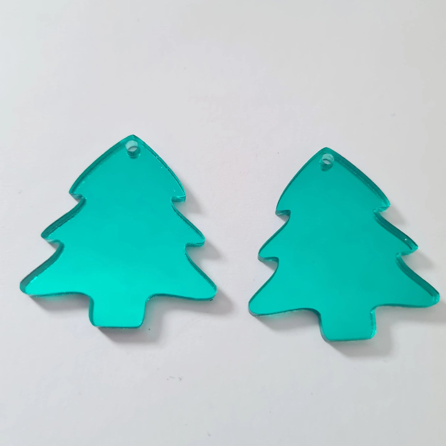 35mm GREEN MIRROR Acrylic CHRISTMAS TREES