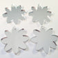 36mm SILVER MIRROR Acrylic FLOWERS