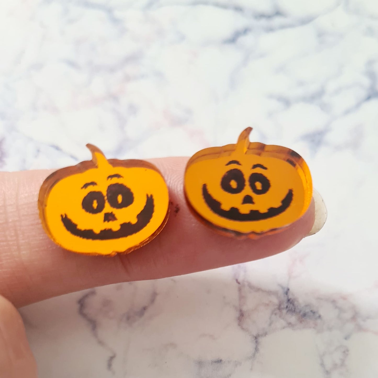 16mm ORANGE MIRROR Acrylic JACK-O'-LANTERN.