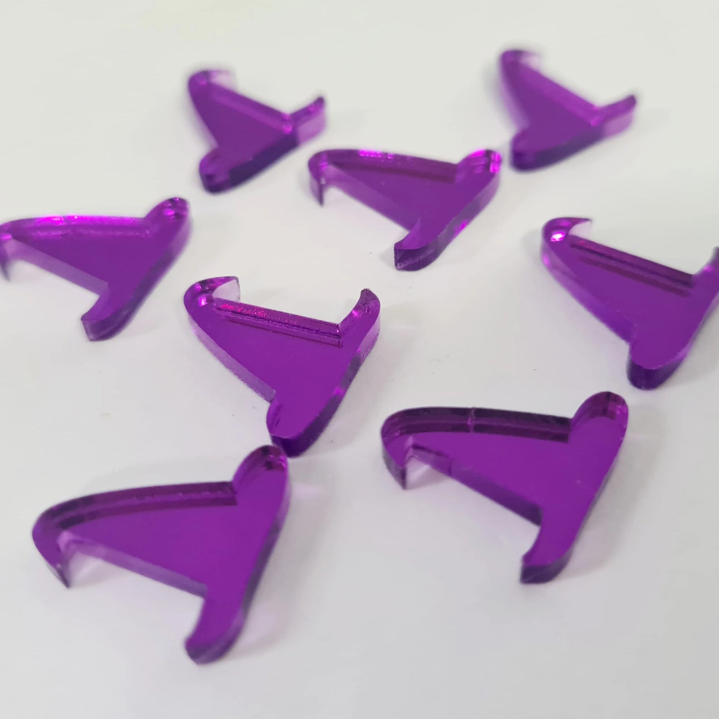 15mm PURPLE MIRROR Acrylic WITCHES HATS