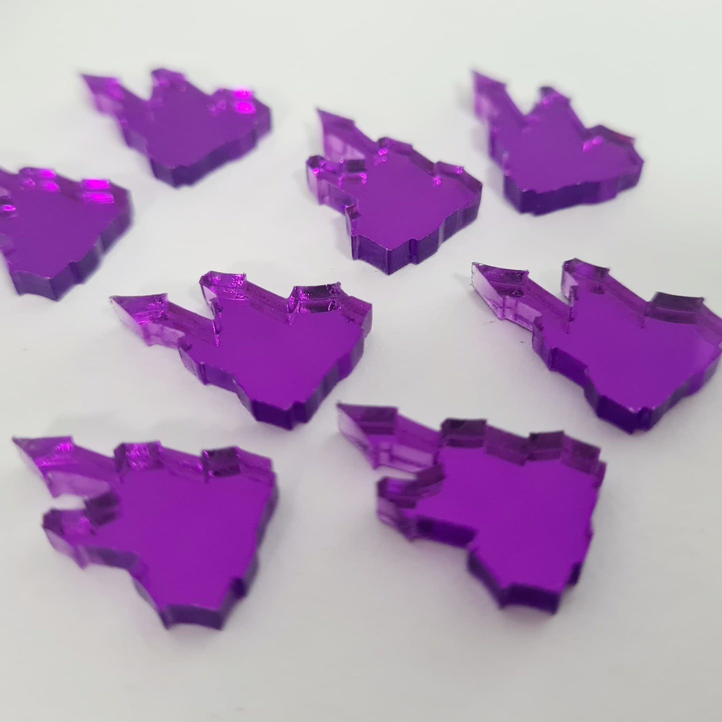 18mm PURPLE MIRROR Acrylic HAUNTED HOUSES