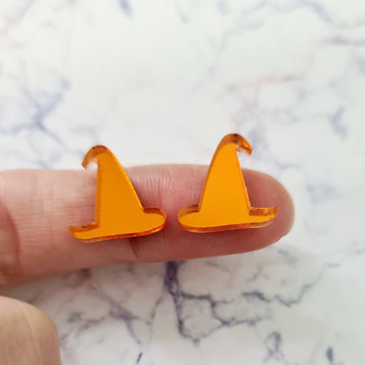 15mm ORANGE MIRROR Acrylic WITCHES HATS