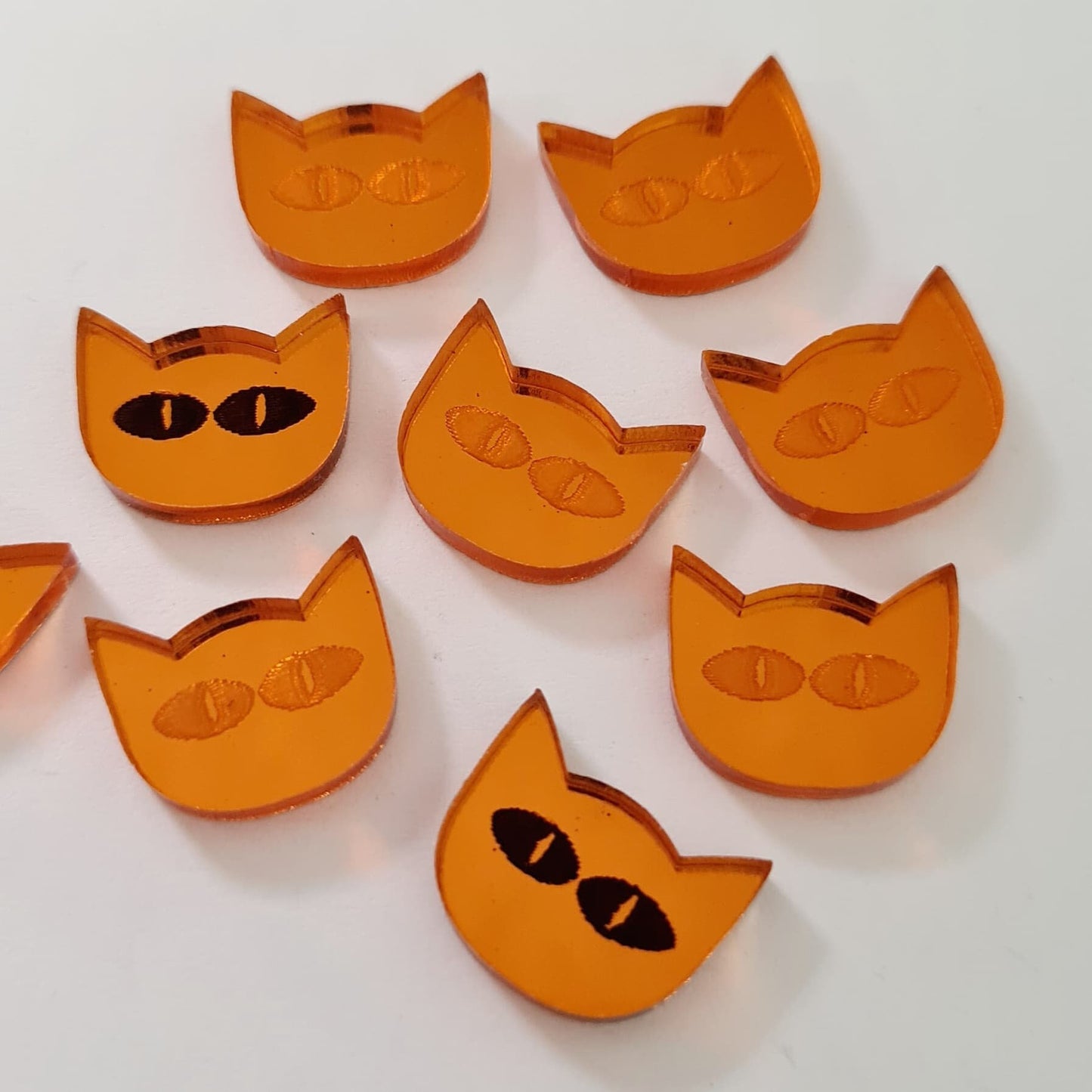 14mm ORANGE MIRROR Acrylic CATS