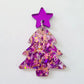 35mm UNICORN GLITTER Acrylic CHRISTMAS TREES