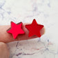 16mm RED MIRROR Acrylic STAR Toppers/Studs