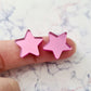 16mm PINK MIRROR Acrylic STAR Toppers/Studs