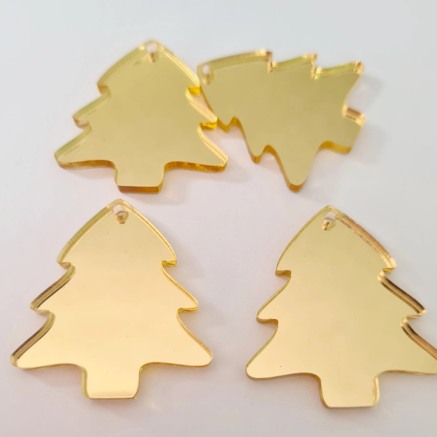 35mm GOLD MIRROR Acrylic CHRISTMAS TREES