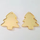 35mm GOLD MIRROR Acrylic CHRISTMAS TREES