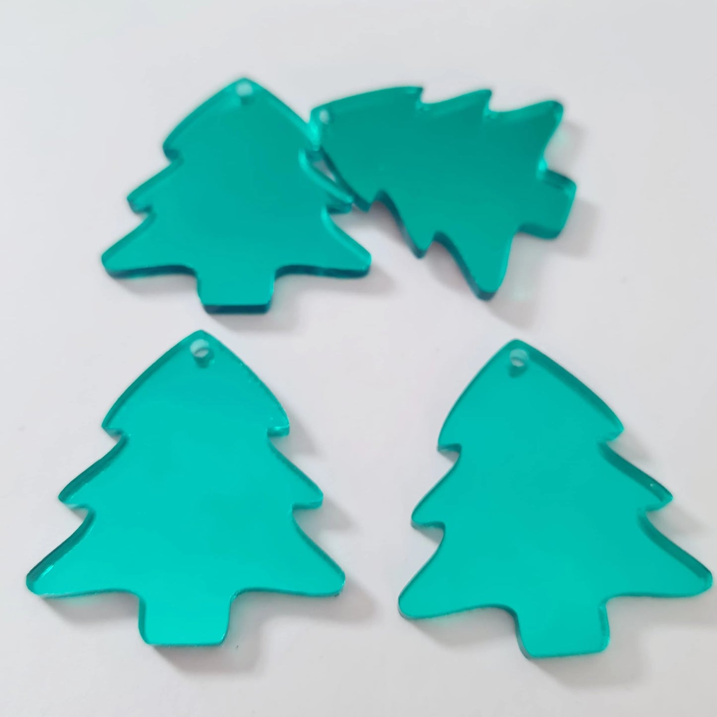 35mm GREEN MIRROR Acrylic CHRISTMAS TREES