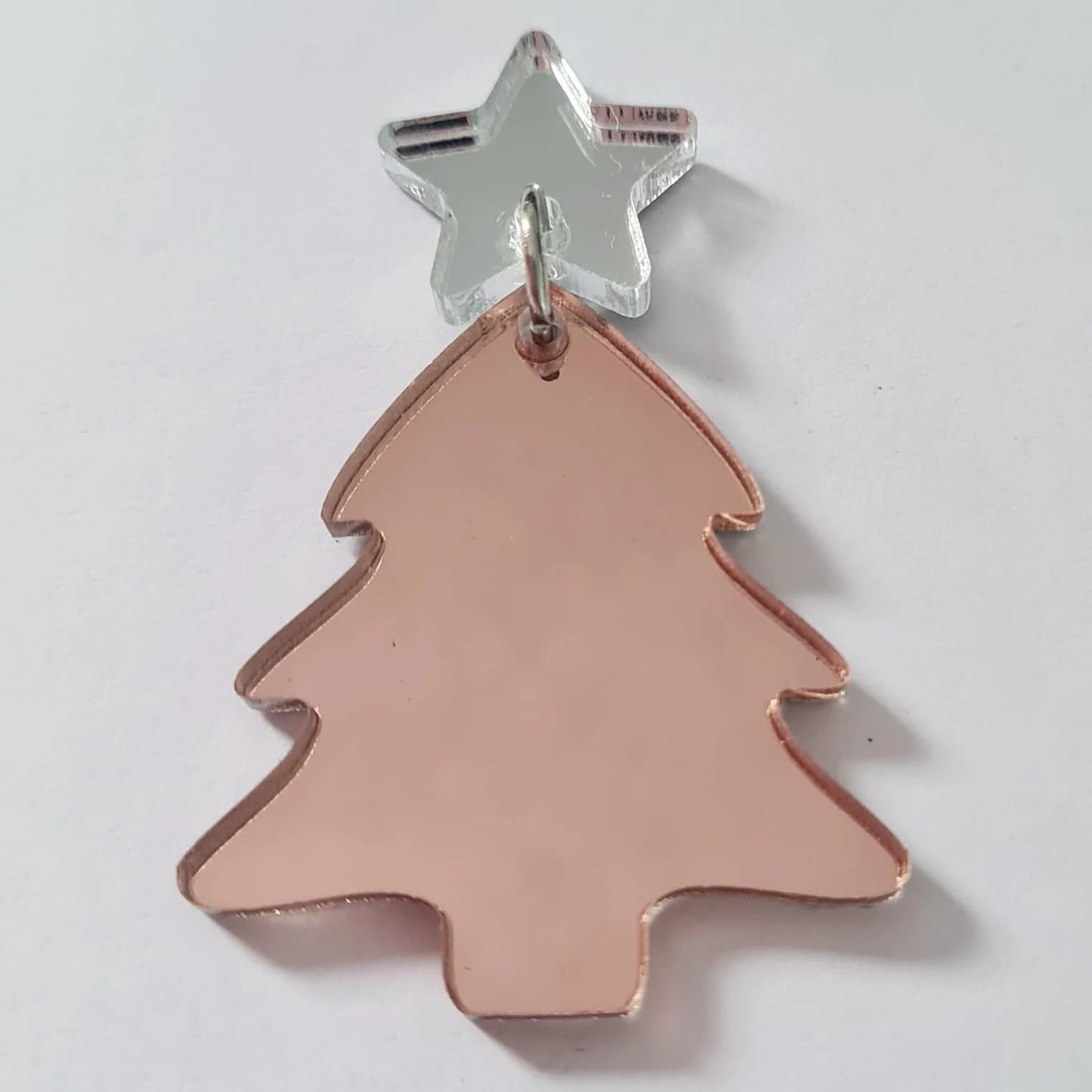 35mm ROSE GOLD MIRROR Acrylic CHRISTMAS TREES