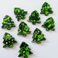 16mm CHUNKY GREEN Glitter CHRISTMAS TREES