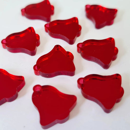 14mm RED MIRROR Acrylic BELLS