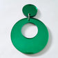 40mm GREEN MIRROR Acrylic HOOPS, with toppers