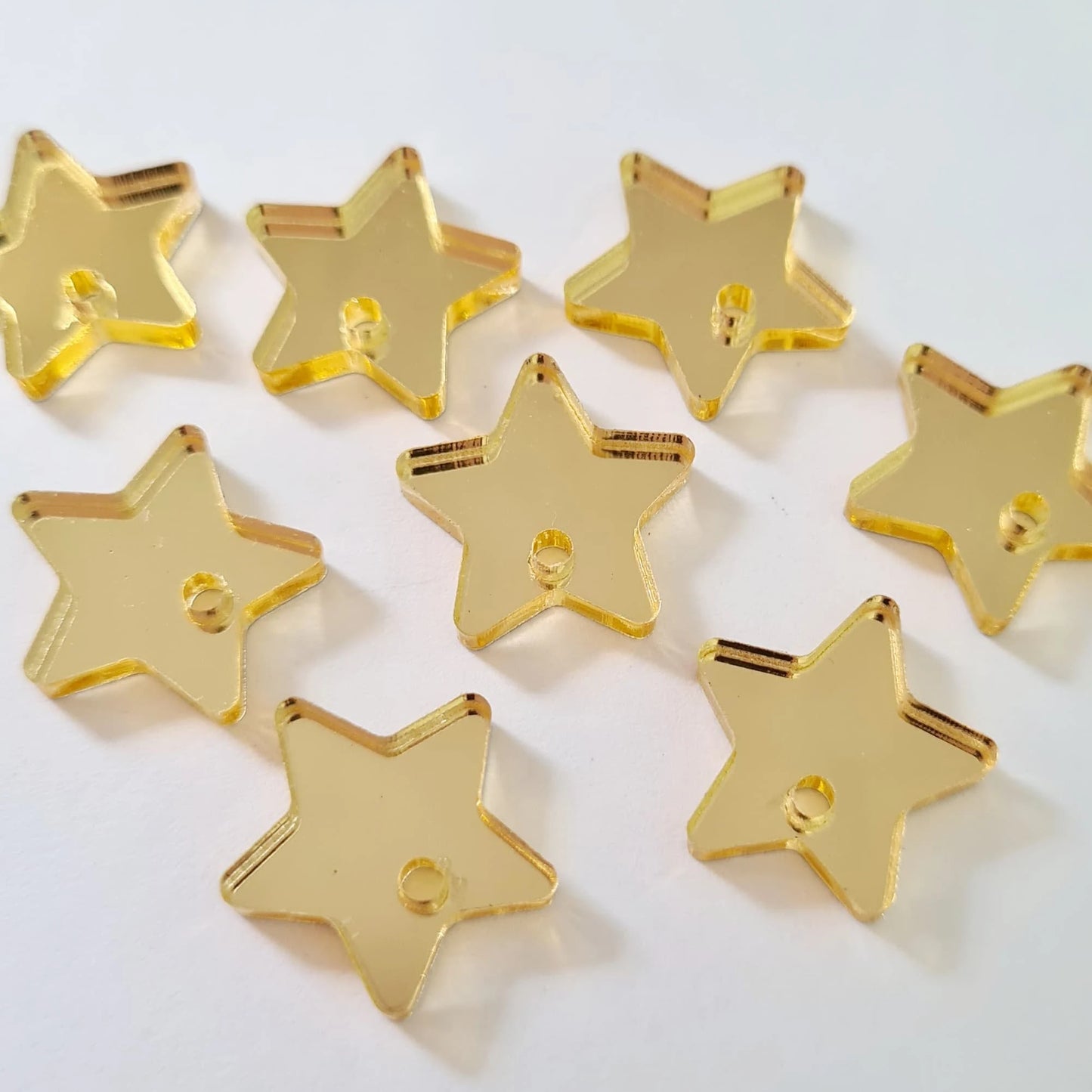 16mm GOLD MIRROR Acrylic STAR Toppers/Studs