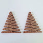 40mm COPPER Glitter ZIGZAG Christmas Trees