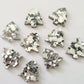 16mm CHUNKY SILVER Glitter CHRISTMAS TREES