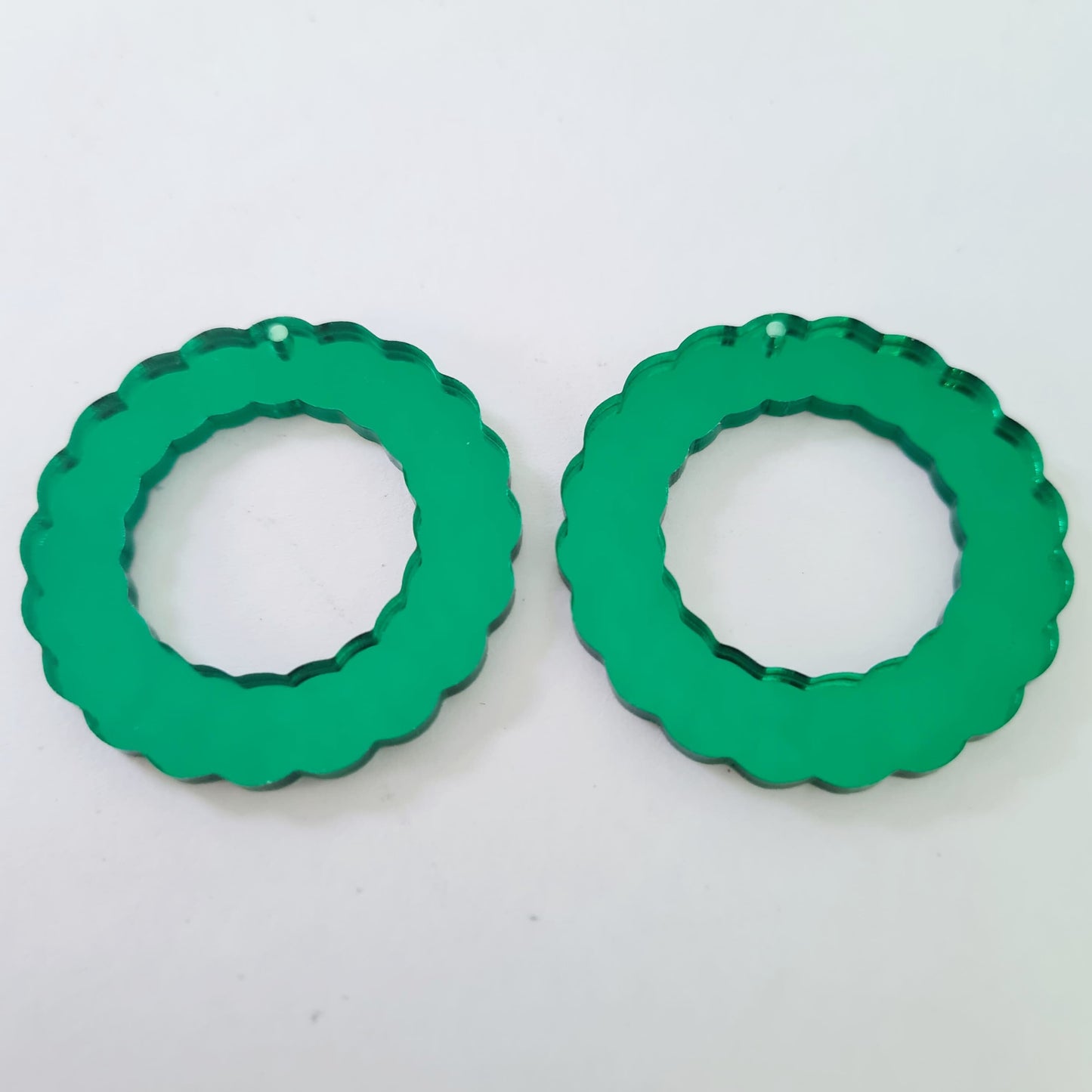 40mm DARK GREEN MIRROR Acrylic WREATHS