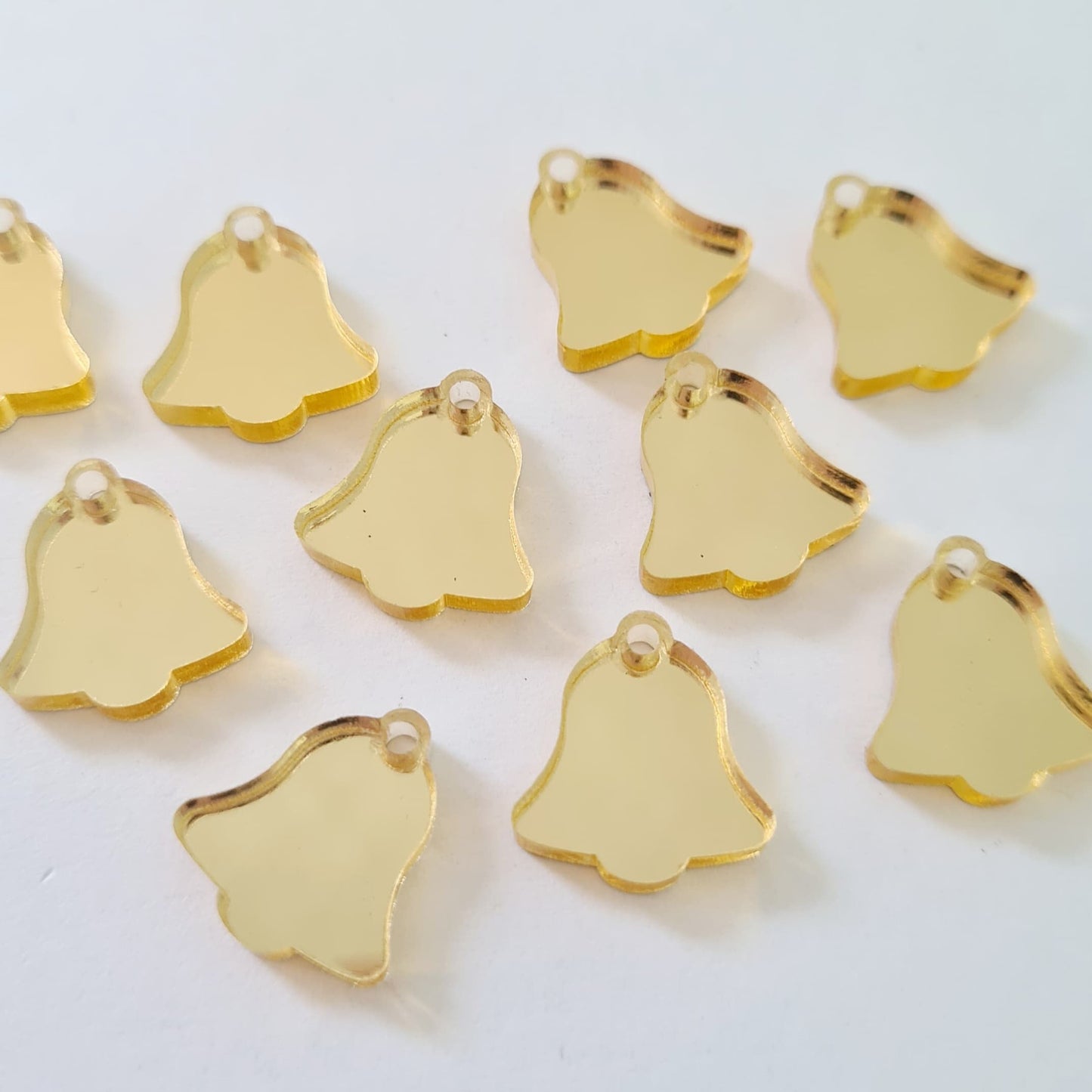 14mm GOLD MIRROR Acrylic BELLS