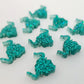 15mm TEAL GLITTER Acrylic LONGHORNS