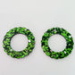 40mm CHUNKY GREEN GLITTER Acrylic WREATHS