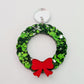 40mm CHUNKY GREEN GLITTER Acrylic WREATHS